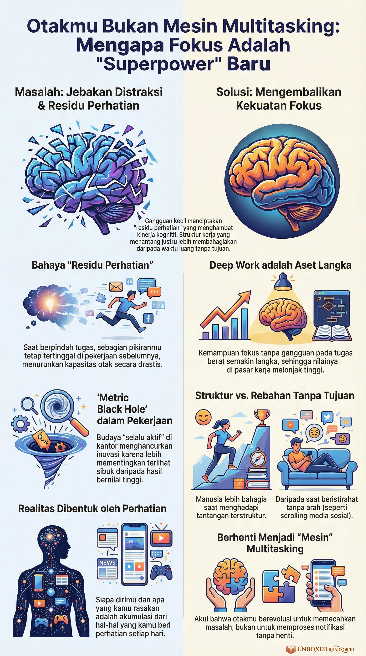 Infografis Deep Work bahasa Indonesia