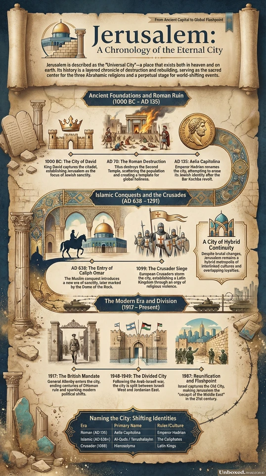 Jerusalem: The Biography infographic in English