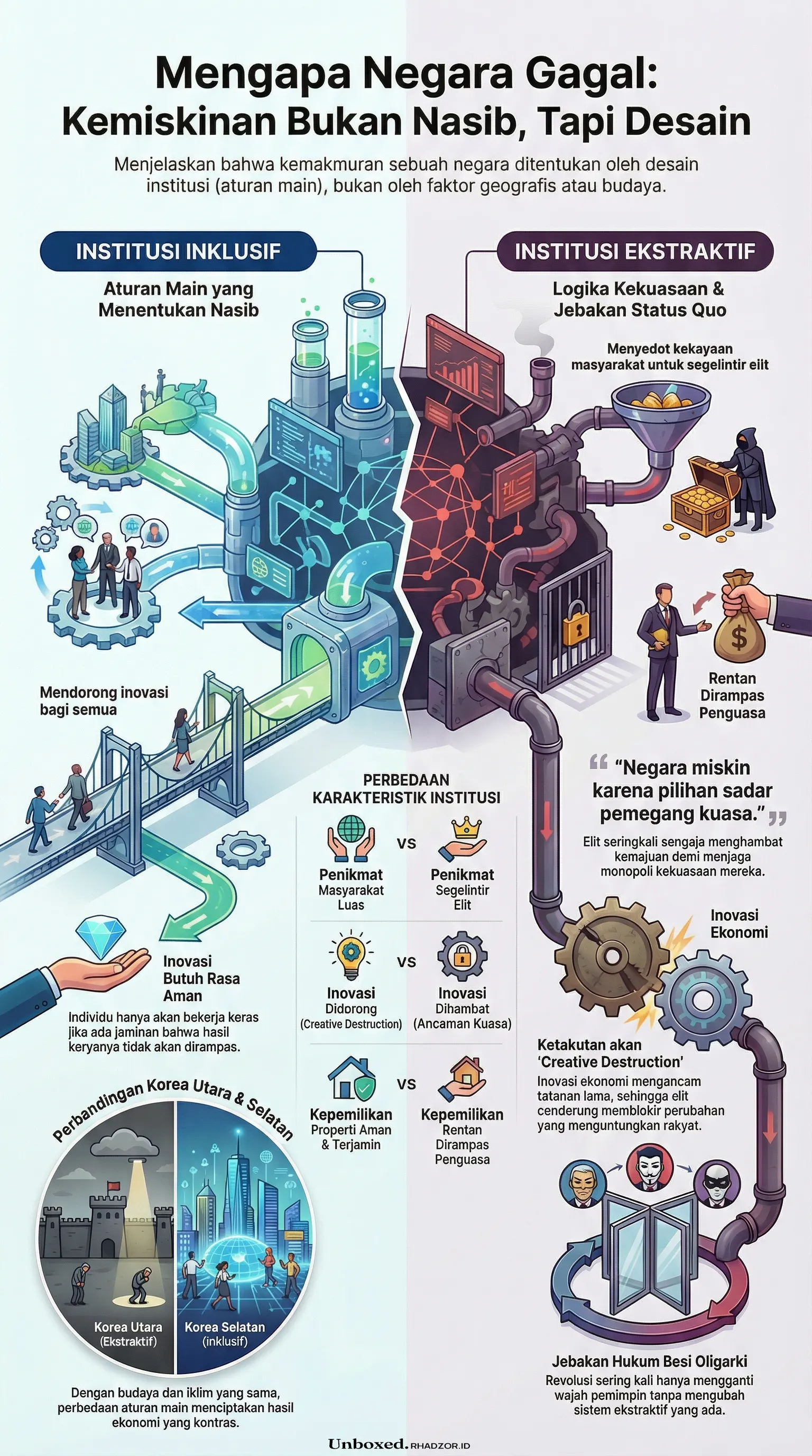 Infografis Why Nations Fail bahasa Indonesia