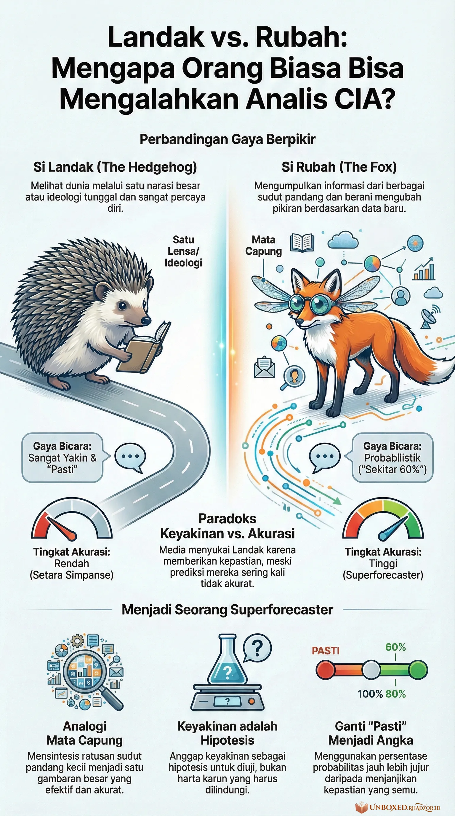Infografis Superforecasting bahasa Indonesia