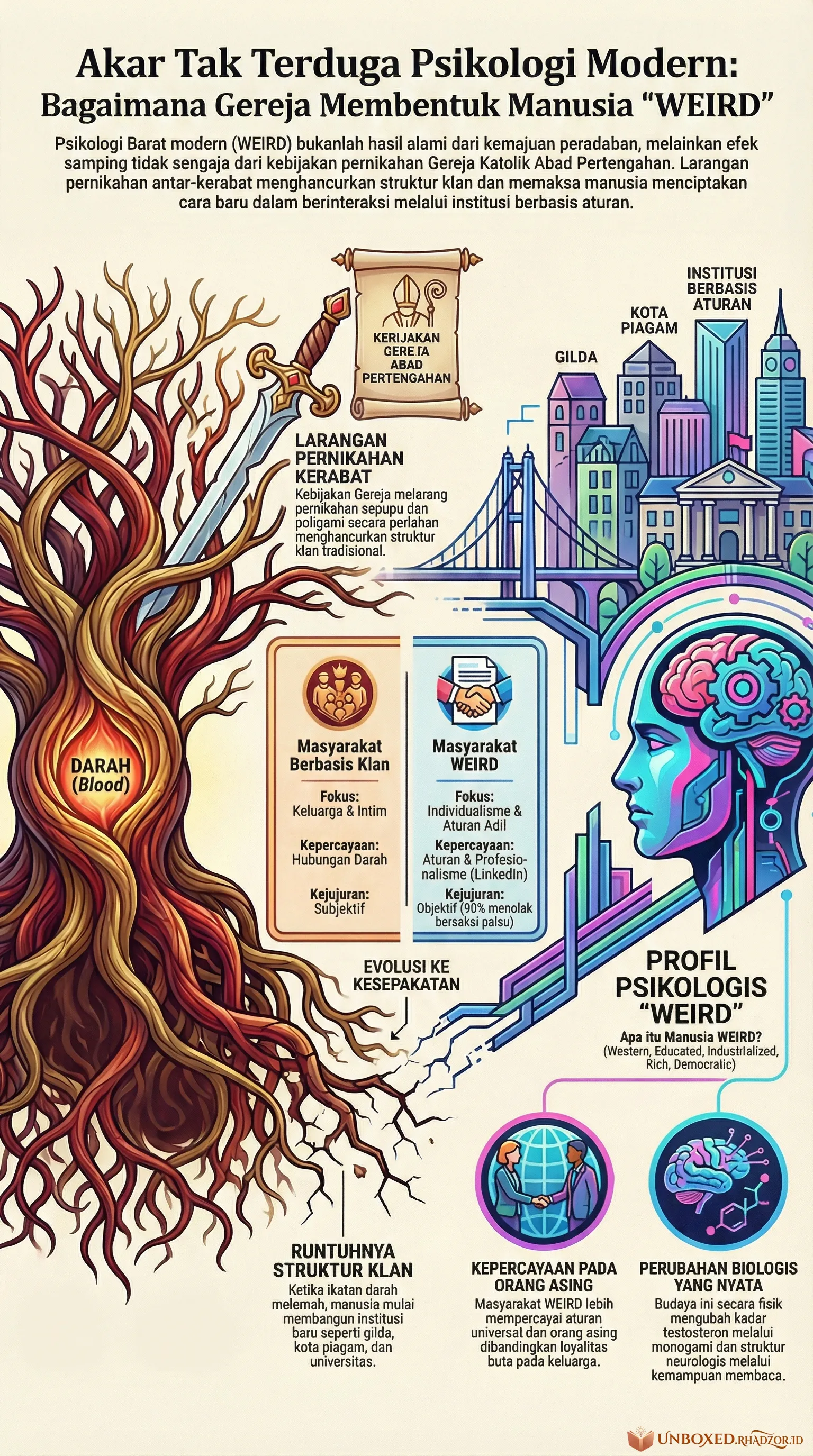 Infografis The WEIRDest People in the World bahasa Indonesia