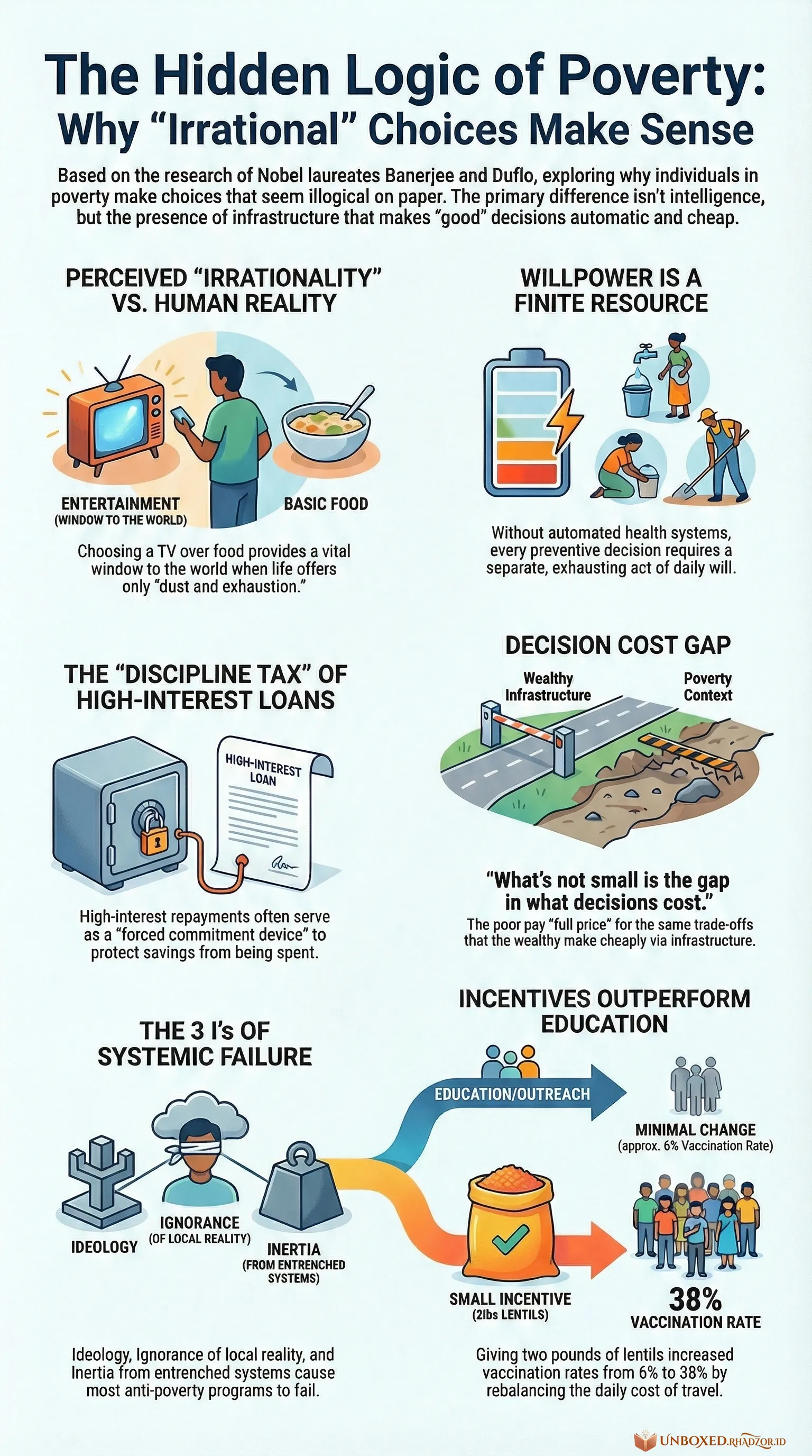 Poor Economics infographic in English