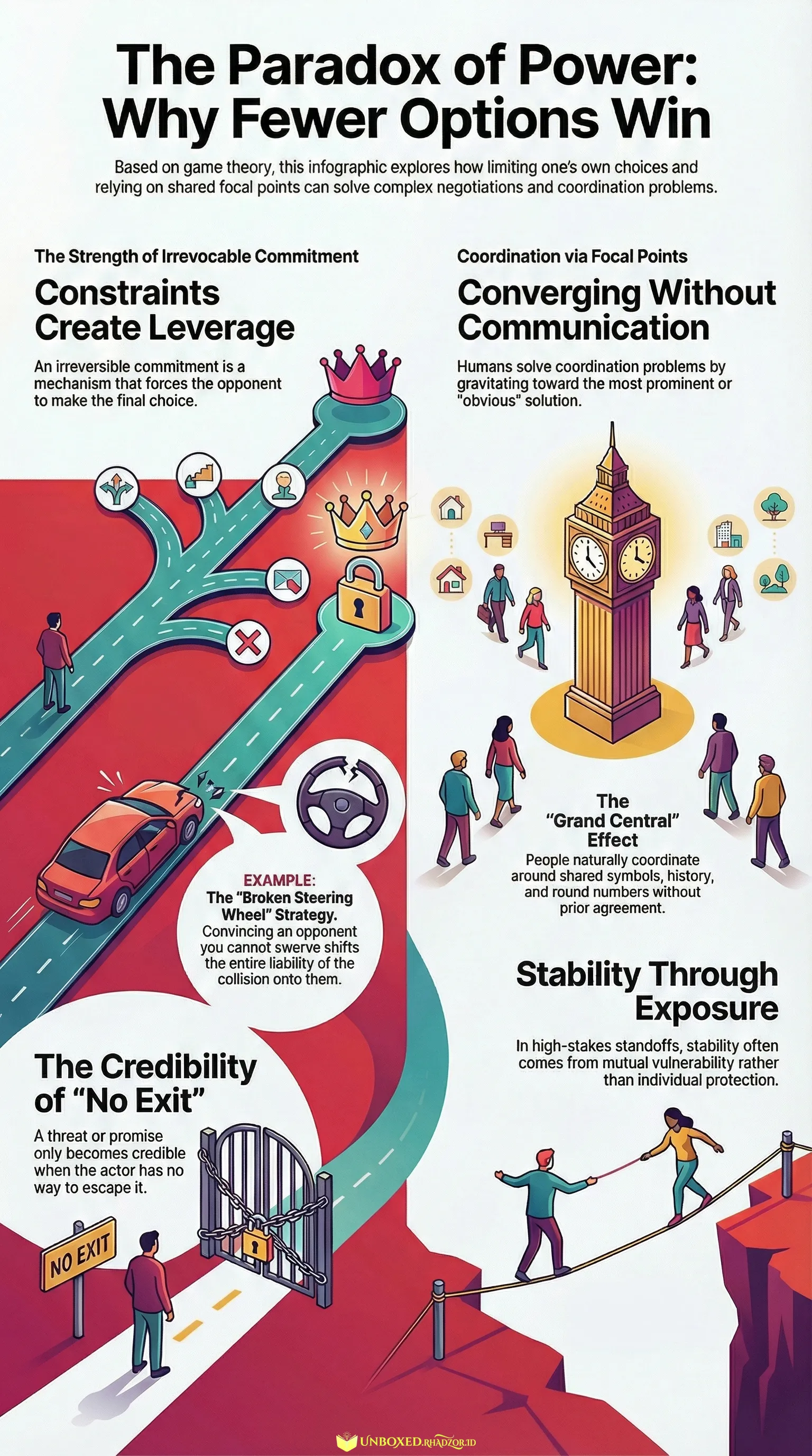 The Strategy of Conflict infographic in English