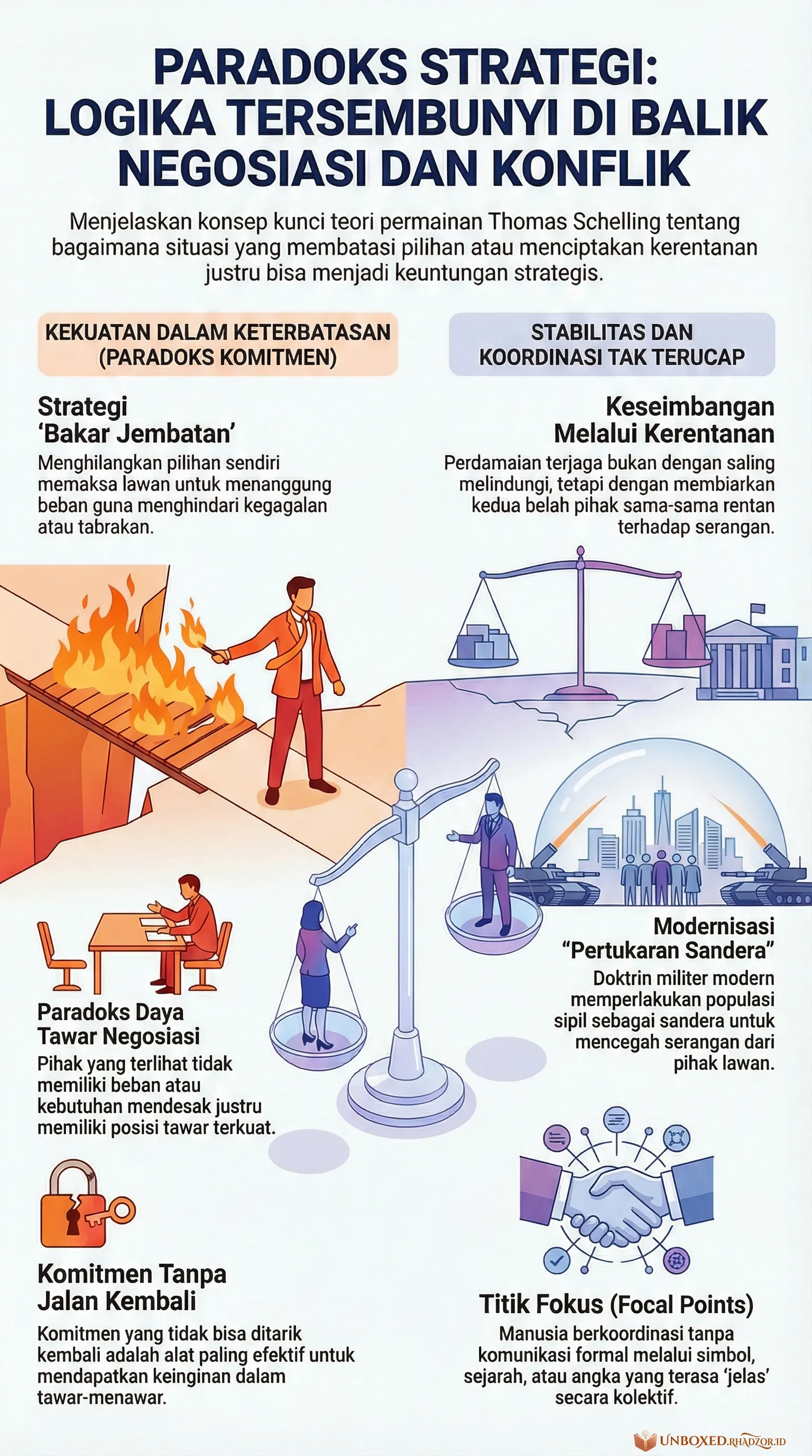 Infografis The Strategy of Conflict bahasa Indonesia