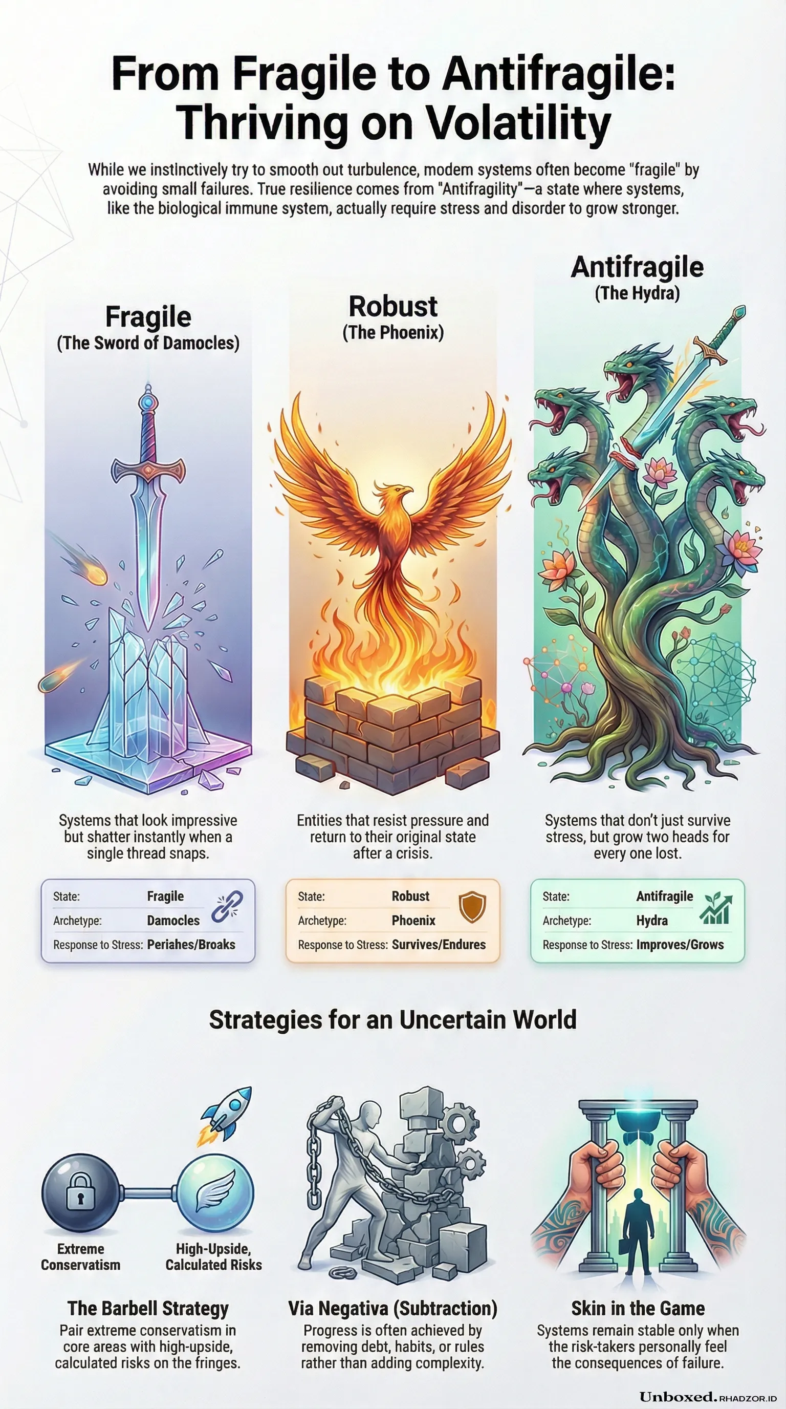 Antifragile infographic in English