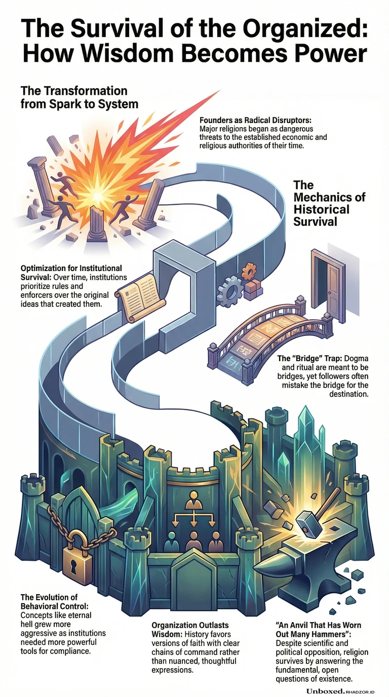 A Little History of Religion infographic in English