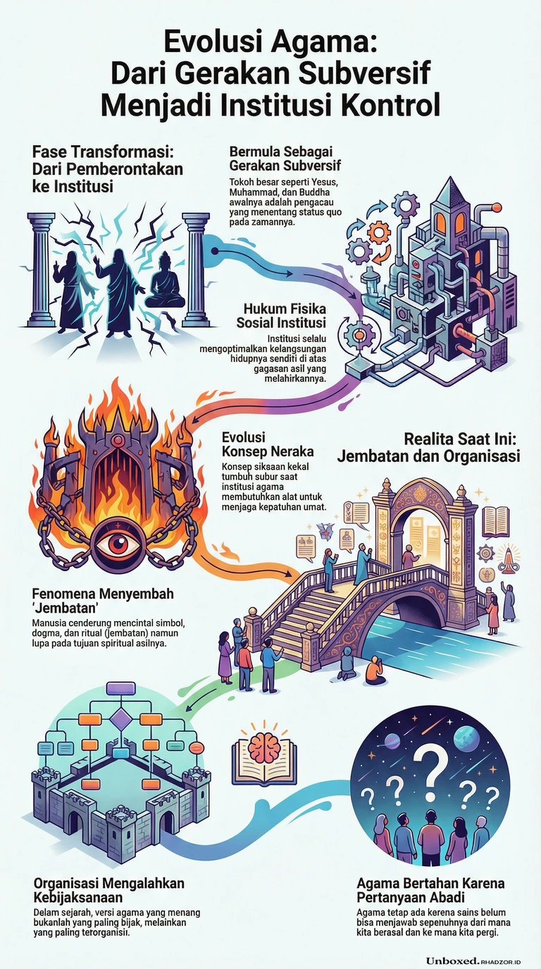 Infografis A Little History of Religion bahasa Indonesia