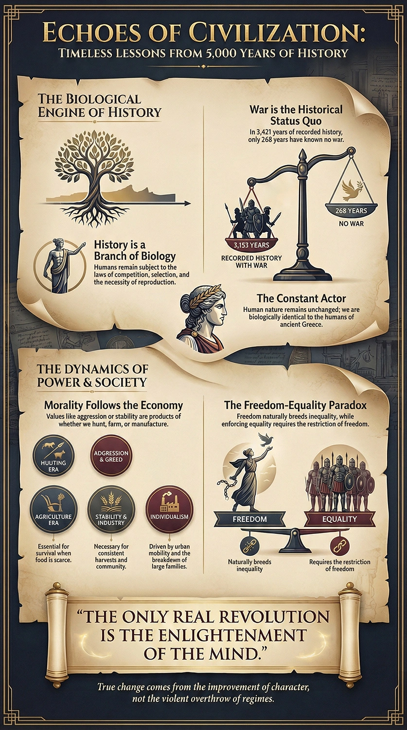 The Lessons of History infographic in English